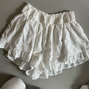 NWOT Aerie Cream Ruffled Skirt